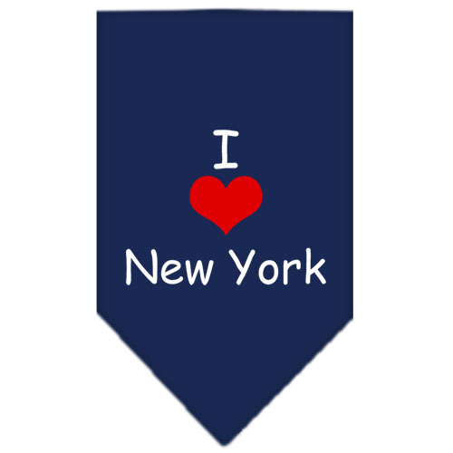 I Heart New York Screen Print Bandana Navy Blue large